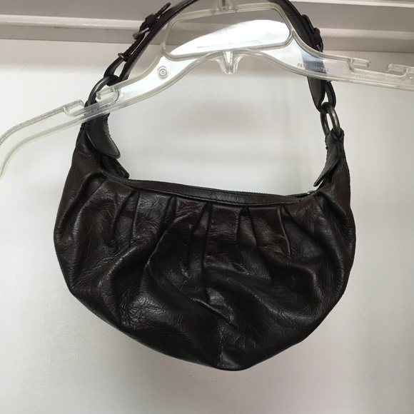 BALLY DARK BROWN LEATHER SMALL SHOULDER BAG PURSE - Picture 7 of 10